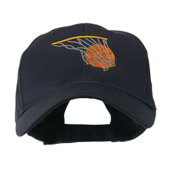 Basketball in Net Embroidered Cap - Navy OSFM