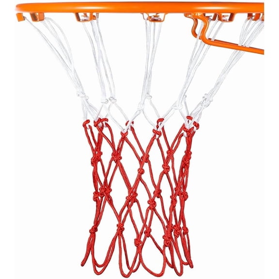 Basketball net 12 Loops Replacement Thicker Ropes Weaved All Weather Bright Coloured Endurable Environment Friendly Polypropylene