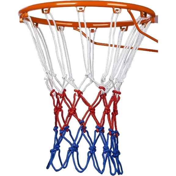 Basketball net 12 Loops Replacement Thicker Ropes Weaved All Weather Bright Coloured Endurable Environment Friendly Polypropylene