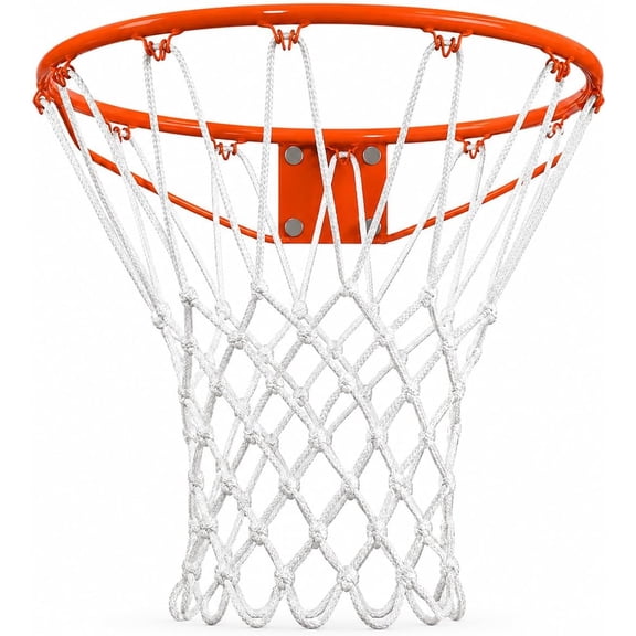 Basketball net Outdoor, Basketball Hoop net White Standard Basketball net Measures 22 inches and has 12 Loops, suitables for Indoor and Outdoor Professional Competition.