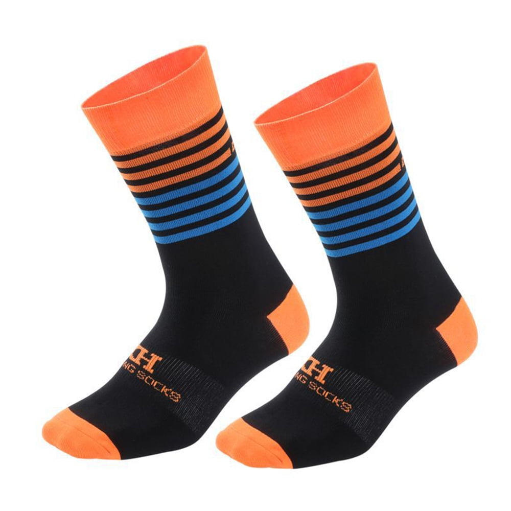 orange and blue basketball socks