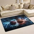 thumbnail image 1 of Basketball with Lightning Area Floor Mats Non-Slip Rugs Soft Doormat 31 x 20 inch Carpet for Living Dining Room Bedroom Decorative, 1 of 7
