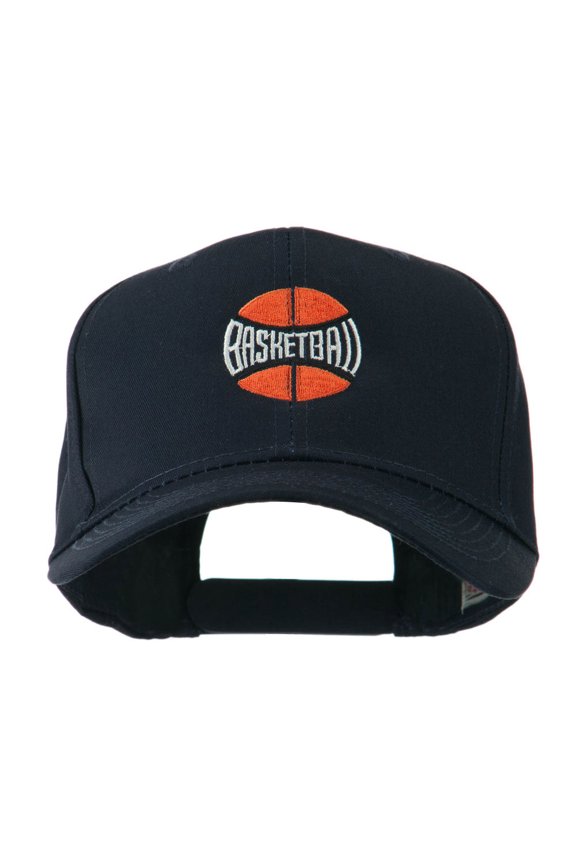 Basketball with Wording Inside Embroidered Cap Cap - Navy OSFM