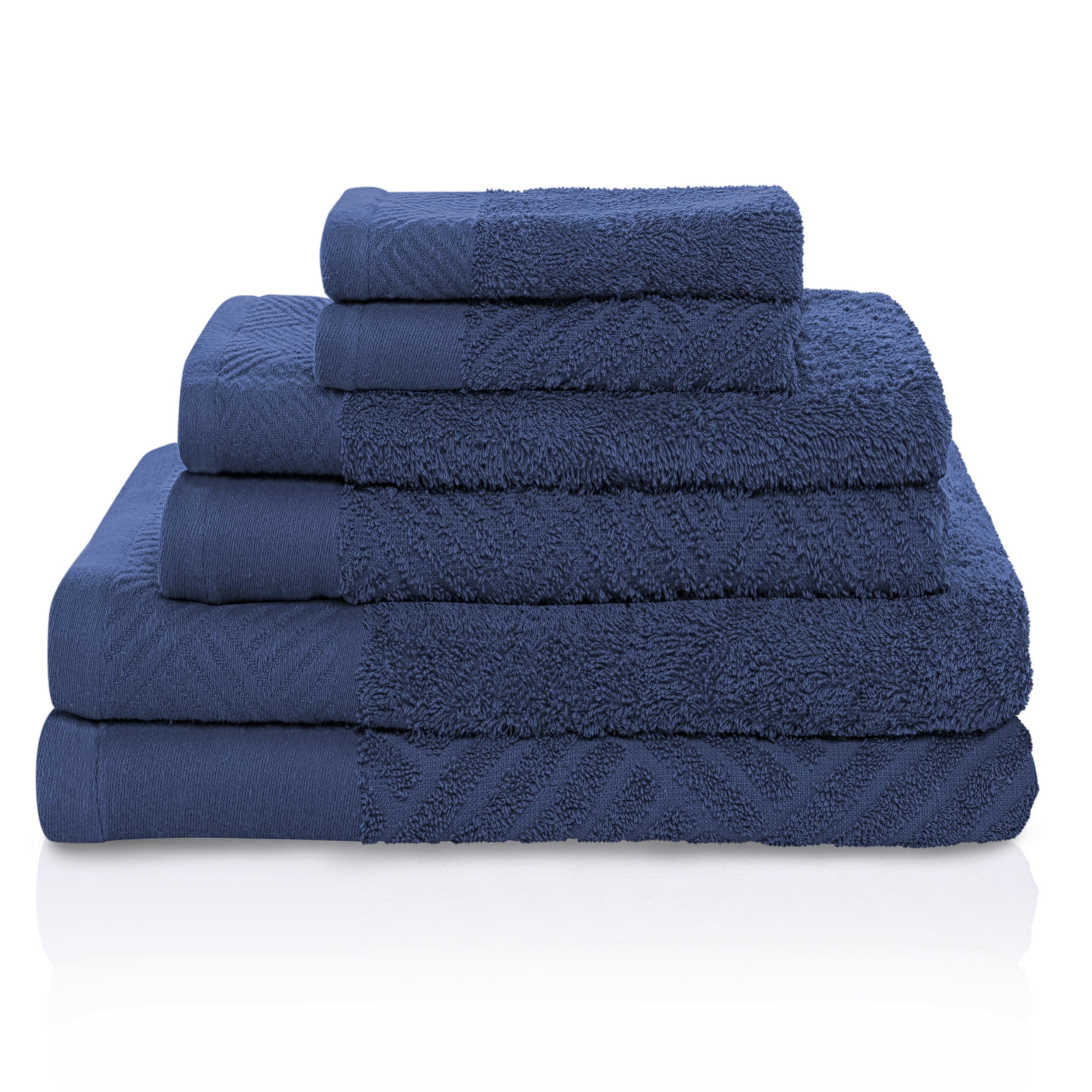 Navy blue & cream grain sack towel set – JaBella Designs