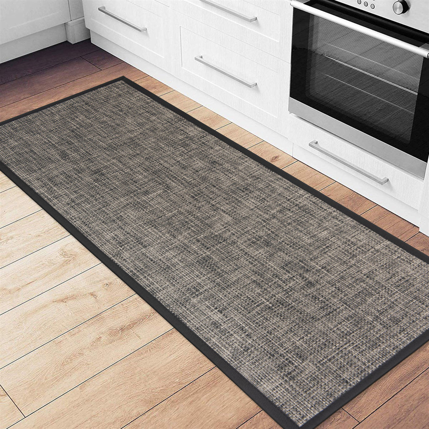 Basketweave Textline 18"x47" Dark Gray AntiFatigue Standing Mat