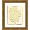 thumbnail image 1 of Baskin 15x18 Gold Ornate Wood Framed with Double Matting Museum Art Print Titled - Perry Indiana - Baskin 1876, 1 of 4
