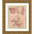 thumbnail image 1 of Baskin 20x24 Gold Ornate Wood Framed with Double Matting Museum Art Print Titled - Elkhart, Goshen, Argos, Bourbon Indiana, 1 of 4
