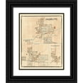 thumbnail image 1 of Baskin 26x32 Black Ornate Wood Framed with Double Matting Museum Art Print Titled - Columbus City, Abion, Churubusco Indiana, 1 of 4