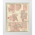 thumbnail image 1 of Baskin 26x32 White Modern Wood Framed Museum Art Print Titled - Newport, Ridgeville, Farmland, Milton Indiana, 1 of 4