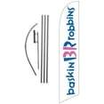 thumbnail image 1 of Baskin Robbins BR Advertising Feather Banner Swooper Flag Sign with Flag Pole Kit and Ground Stake, 1 of 4