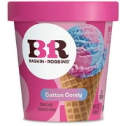 Baskin-Robbins Cotton Candy Ice Cream, 14 fl oz Cup – Sweet Pink and Blue Cotton Candy-Flavored Ice Cream