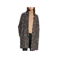 thumbnail image 1 of Basler Womens Wool Blend Animal Print Coat Black 8, 1 of 1