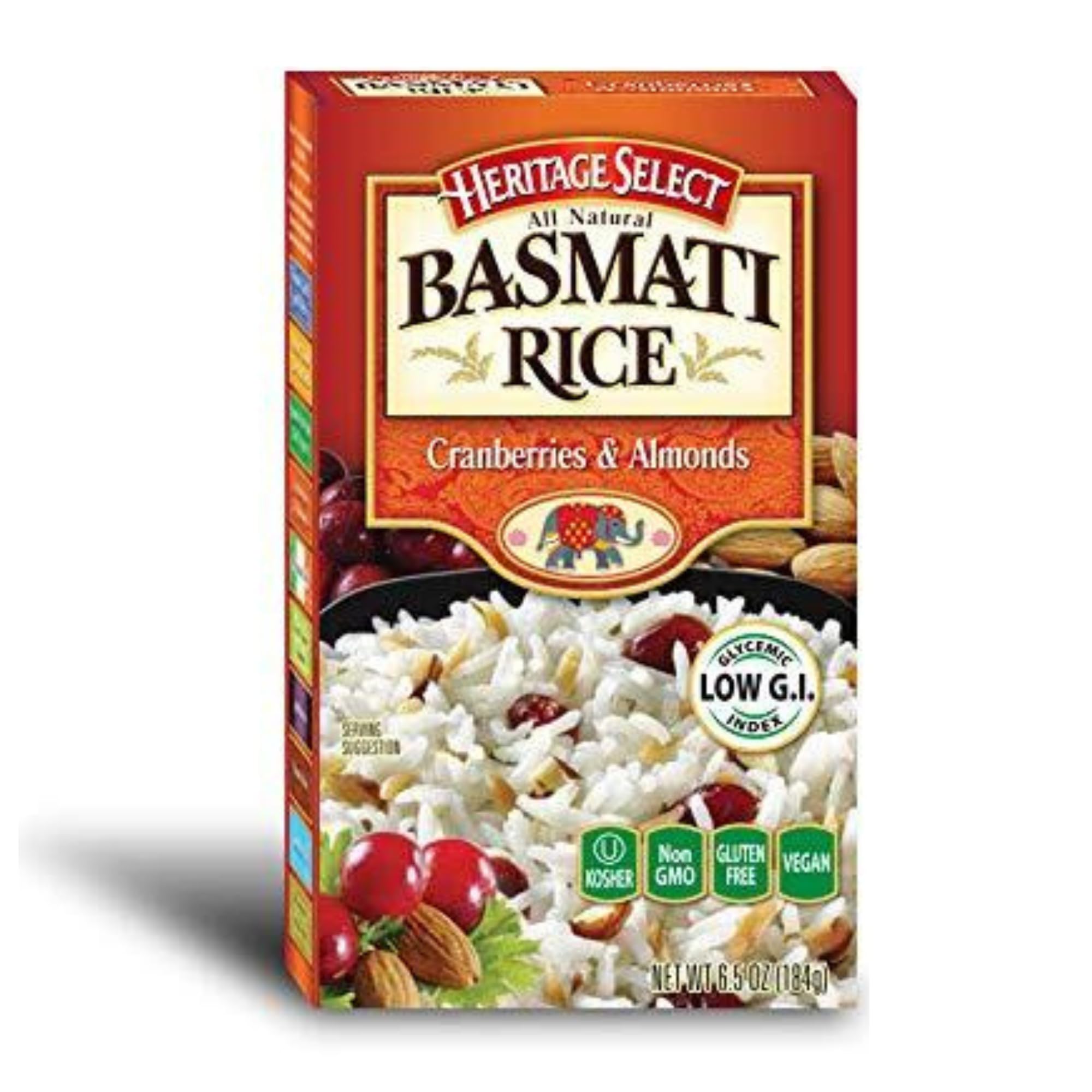 Basmati Rice by Heritage Select (6Pack, 6.05oz Box) Cranberries