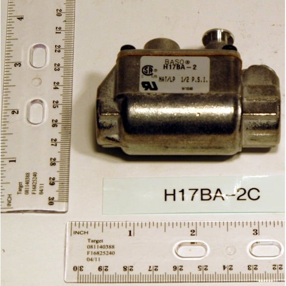 Baso Gas Products H17BA-2C 1/4" Automatic Pilot Valve (94,000 BTU), replacement for H17BA-2