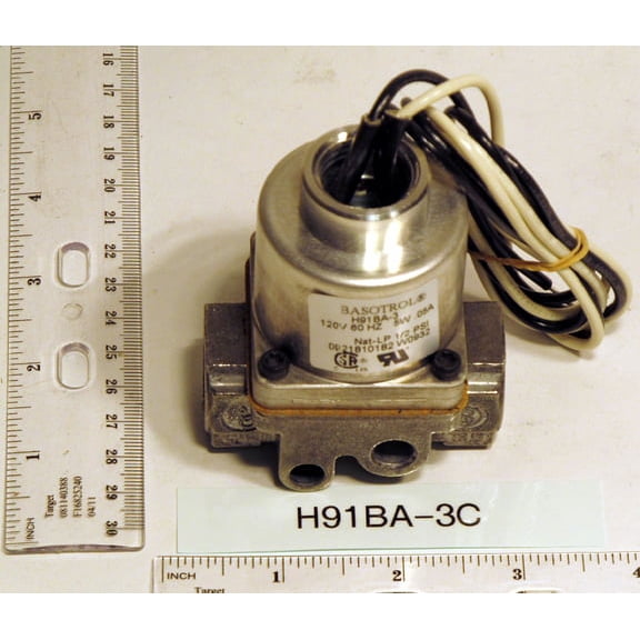 Baso H91BA-3C 120V Auto Gas Valve 1/4" X 1/4" 100,000 Btu With 3 Leads Natural Or Lp Gas Replaces