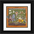 thumbnail image 1 of Basohli 12x12 Black Ornate Wood Framed with Double Matting Museum Art Print Titled - The Churning of The Milky Ocean, 1 of 4
