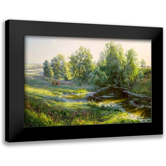 Basov, Sergej 24x17 Black Modern Framed Museum Art Print Titled - Morning