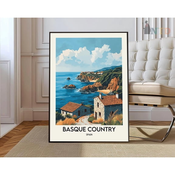 Basque Country Travel Poster Basquebasque Poster Print Basque Photo Basque Decor Guggenheim Museum Western Pyrenees Wall Art Modern Wall Decor