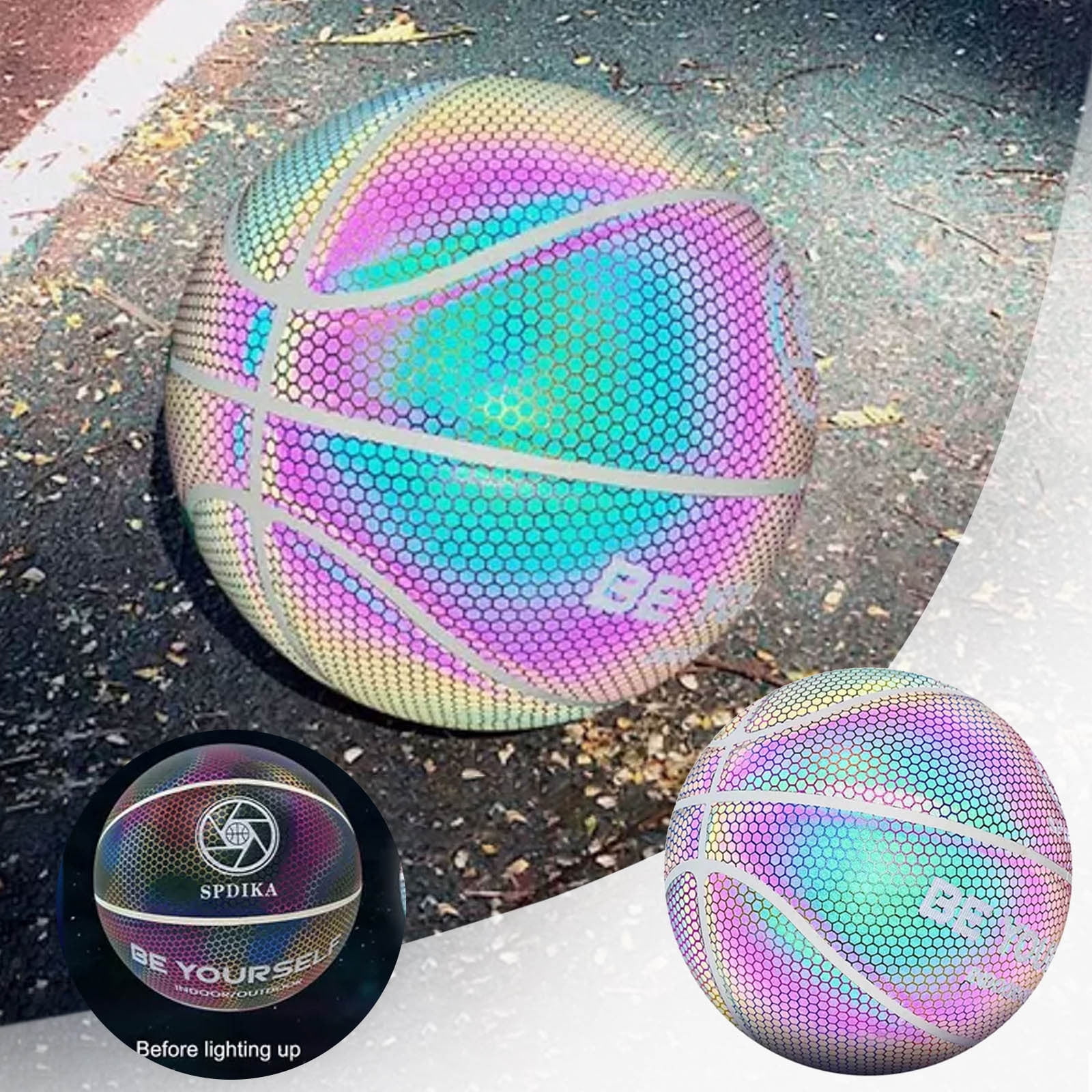 Basquete Reflexivo Incandescente Tamanho 7 Bateria Tennis Balks