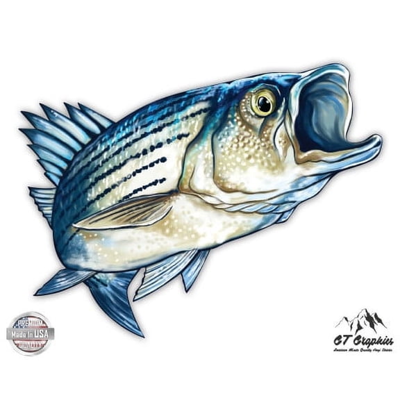 Bass - 3" Vinyl Sticker - For Car Laptop I-Pad Phone Helmet Hard Hat - Waterproof Decal