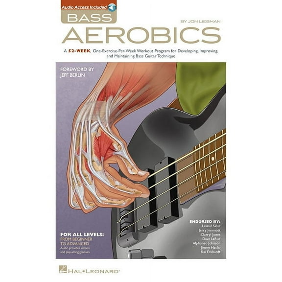 Bass Aerobics Bass Guitar Exercise Book with Online Audio 52-Week Practice Program for Beginners and Advanced Players Im, (Paperback)