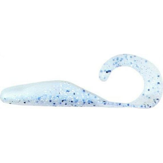 Bass Assassin Fishing Lure CSA27343 Curly Shad Swimbait 4" Crystal Shad 10 Pack