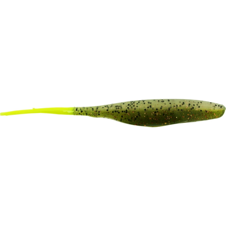 Bass Assassin Lures Shad, 5in, 8 per Pack, Hot Chicken, 5