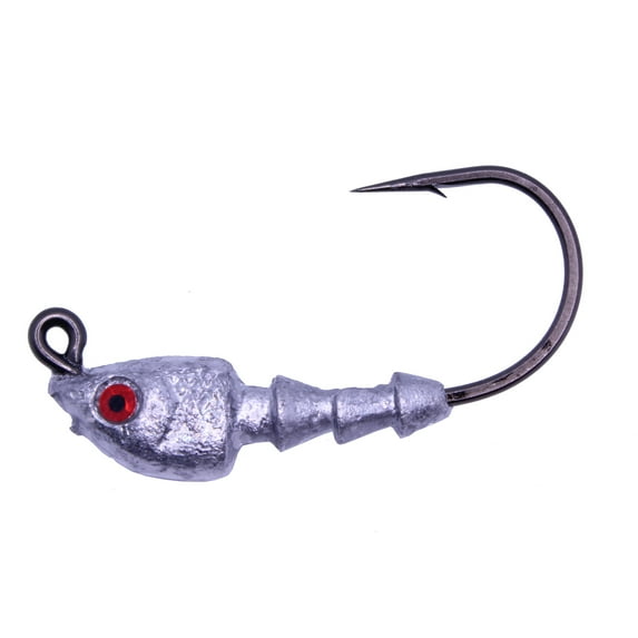 Bass Assassin Jighead- 1/8oz Lead/Red Eye 4pk