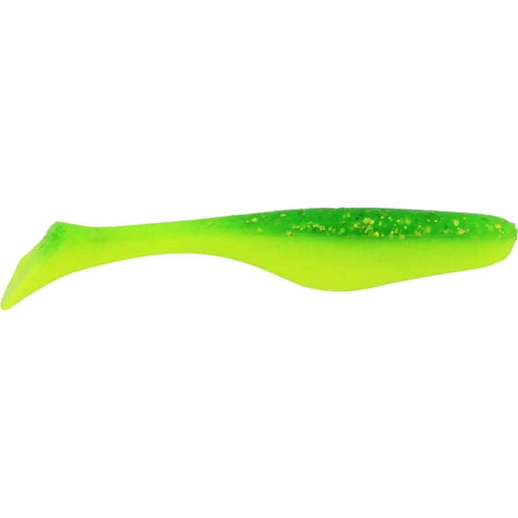 Bass Assassin Walleye Assassin Turbo Shad, 4in, 10 per Pack, Green Mackeral, 4