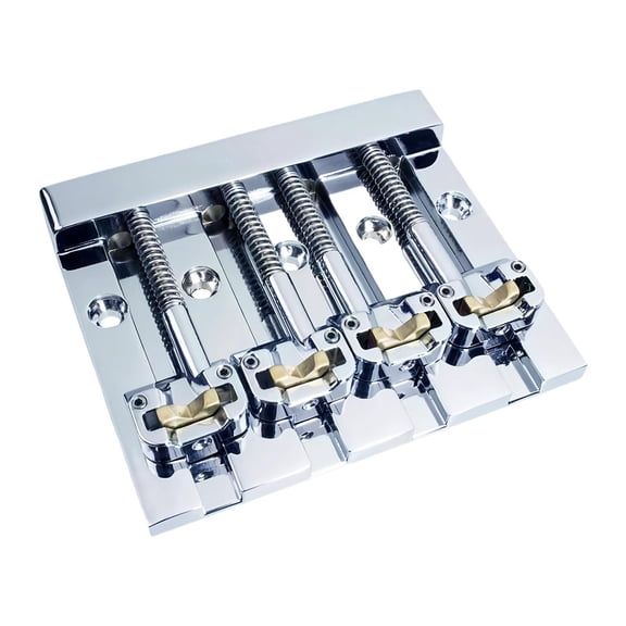 Bass Bridge 4 String Assembly Metal High Mass Easy Adjustment for Musical Instrument Standard Five Holes