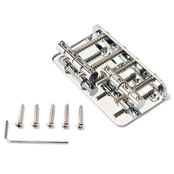 Bass Bridge Chrome Vintage Guitar Accessories Guitars with 4 Screws