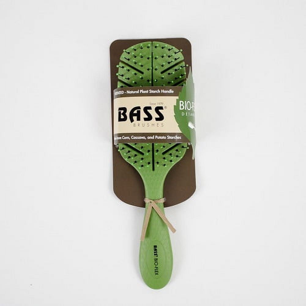 Bass Brushes Bio Flex Detangler Hair Brush Green, 1 Ea, 3 Pack