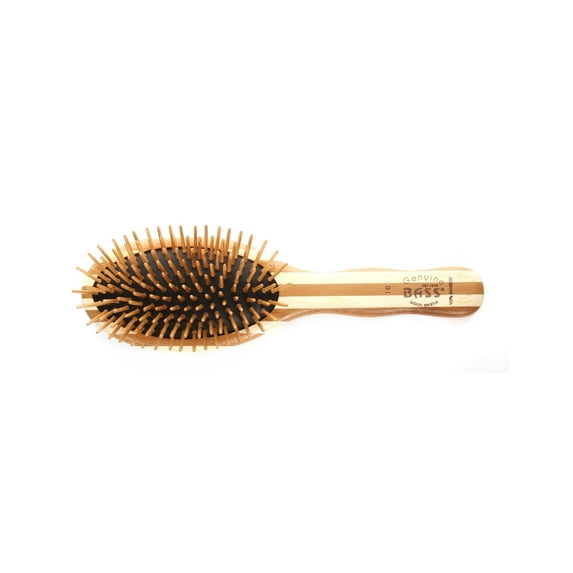 Bass Brushes Large Oval Cushion Wood Bamboo Pins Bamboo Handle 1 Brush