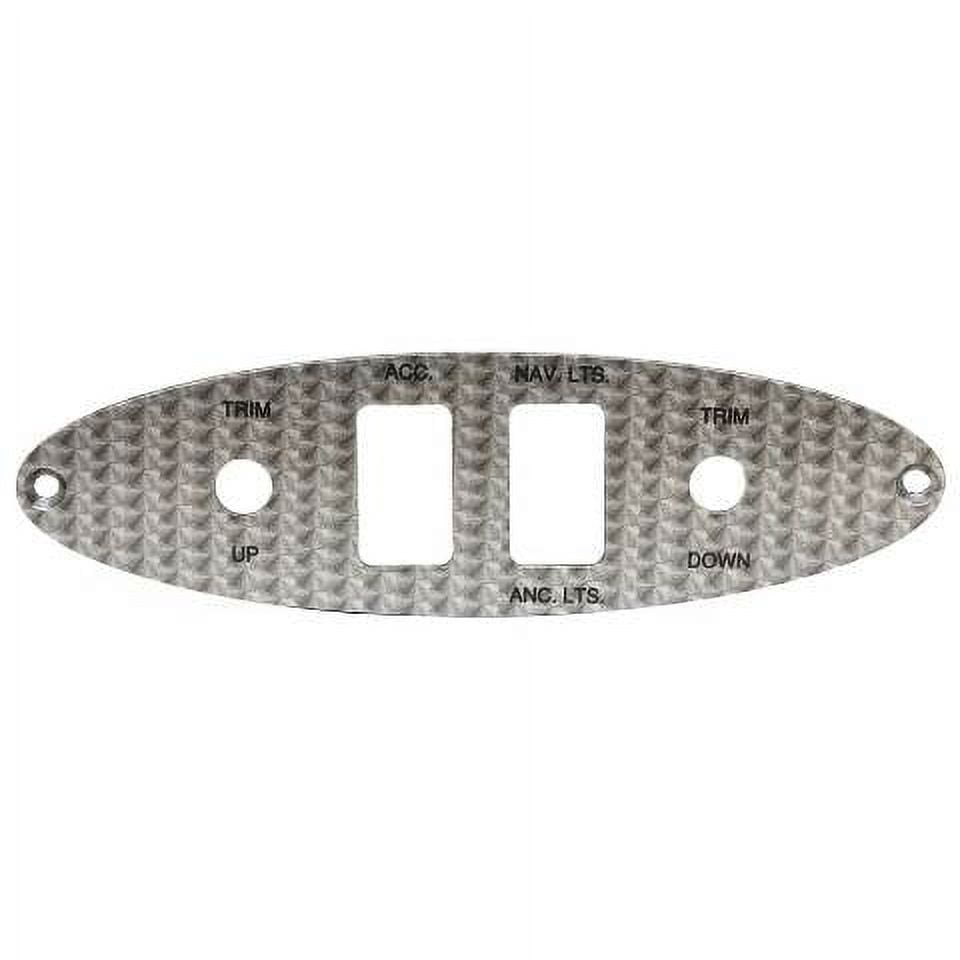 Bass Cat Boat Blank Helm Switch Panel 2476 Trim / Lights Silver