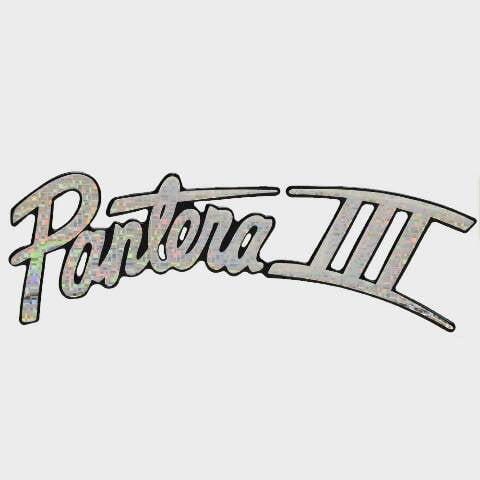 Bass Cat Boat Raised Emblem Decal Sticker | Pantera III Holo Silver