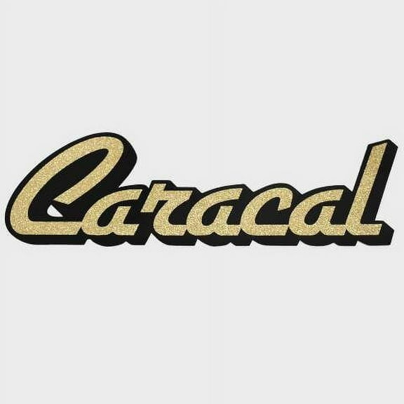 Bass Cat Boat Sticker Decal | Caracal Emblem Gold / Black Vinyl