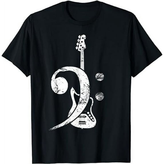 Bass Clef Bass Guitar T-Shirt