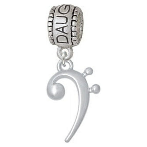 Bass Clef - Daughter Charm Bead