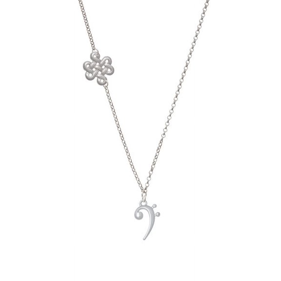 Bass Clef Delicate Infinity Knot Necklace