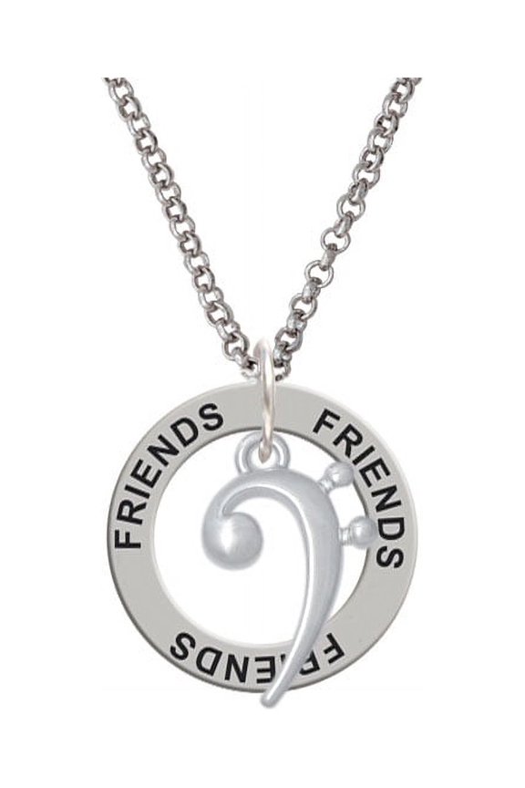 Bass Clef Friends Affirmation Ring Necklace