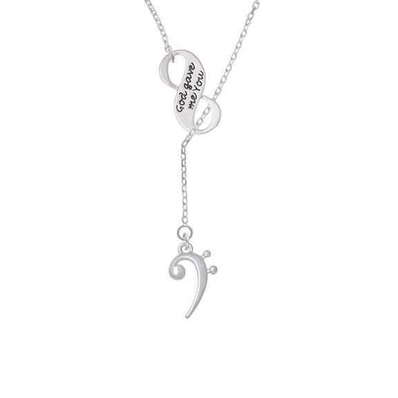 Bass Clef God Gave Me You Infinity Lariat Necklace