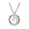thumbnail image 1 of Bass Clef Gratitude Affirmation Ring Necklace, 1 of 1
