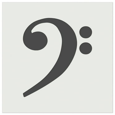 Bass Clef Music DIY Cookie Wall Craft Stencil - 5.5 Inch