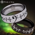 thumbnail image 1 of Bass Clef Tungsten Carbide Ring, 1 of 9