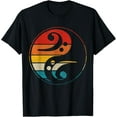 thumbnail image 1 of Bass Clef Yin Yang Vintage Retro Bass Player Guitar Bassist T-Shirt, 1 of 4