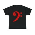 thumbnail image 1 of Bass Clef  for Bass Players (Distressed Red) Tshirt, 1 of 1