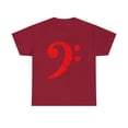 thumbnail image 1 of Bass Clef  for Bass Players (Distressed Red) Tshirt, 1 of 1