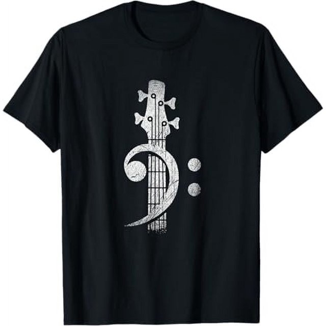 Bass Cleff Headstock Bass Guitar TShirt