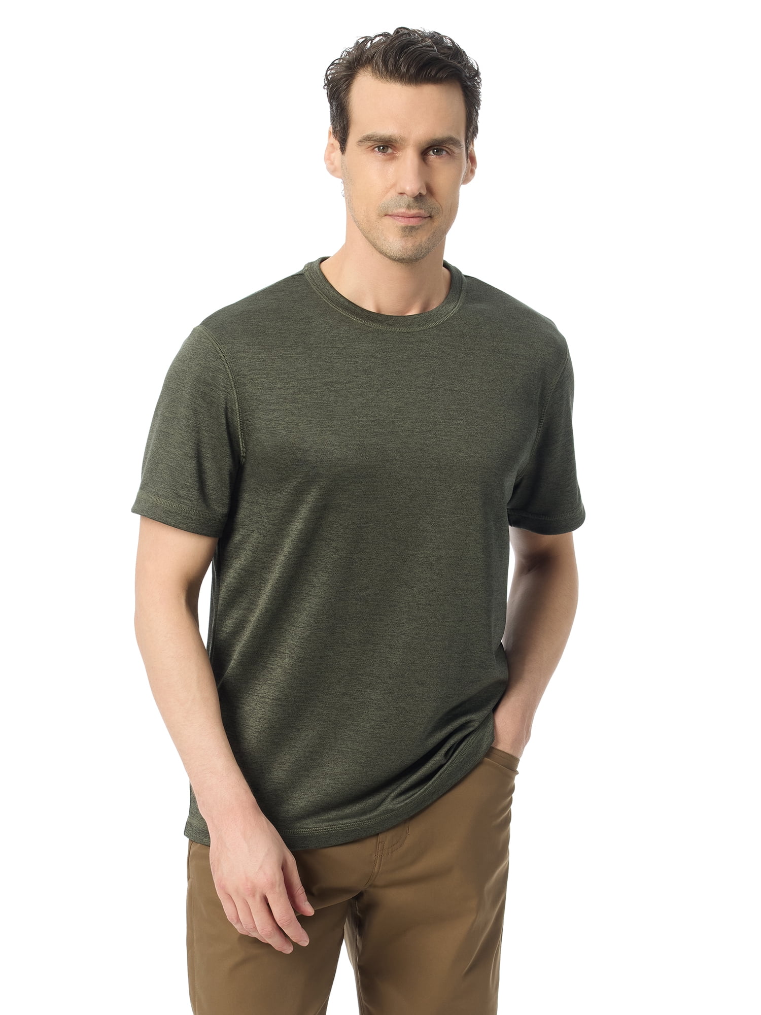 Bass & Co Men's & Big Men's Short Sleeve Hiker Tech Tee, Sizes S-XXXL