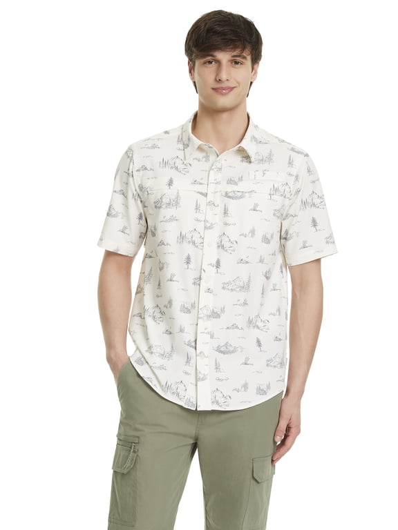 Bass & Co. Men's Explorer Short Sleeve Button Down Shirt, Sizes S-3XL